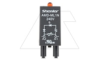 Модуль AMD-ML1N, варистор + красный LED, 240VAC/DC, черный, для SRU, SKF14, SKC, SKB, STB, SRC*-E, SRB, GZT, GZM, GZS, GZMB, ES32 | код AMD-ML1N/240V | Shenler