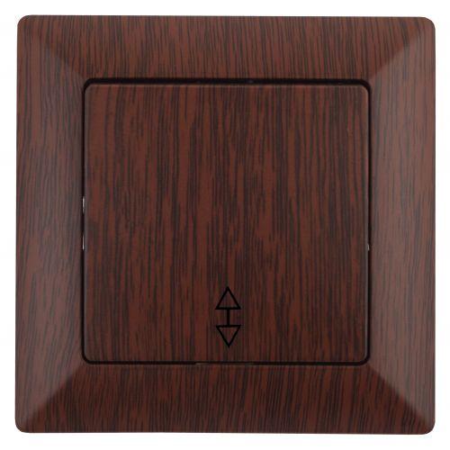 Переключатель Intro Solo 4-103-10 одноклавишный 10А-250В, IP20, СУ, венге | код Б0053583 | ЭРА