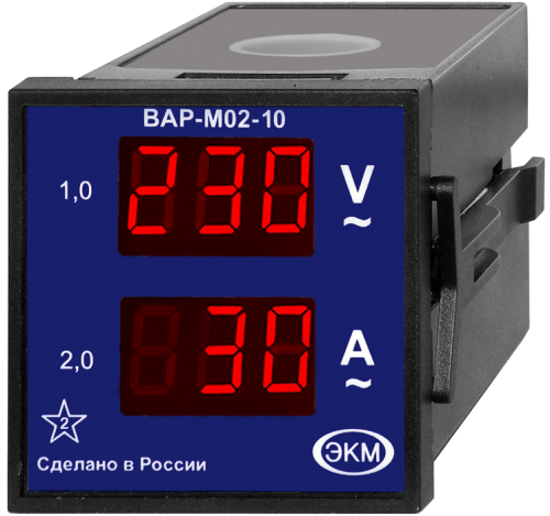 Вольтметр ВАР-М02-10 AC20-450В, измерение и индикация сетевого напряжения от 20 до 450 В и тока от 0 до 63 А, щитовой корпус 45/45 (1 шт.) МЕАНДР | код 4640016939718 | МЕАНДР Вольтметр ВАР-М02-10 AC20-450В, измерение и индикация сетевого напряжения от 20 до 450 В и тока от 0 до 63 А, щитовой корпус 45/45 (1 шт.) МЕАНДР | код 4640016939718 | МЕАНДР