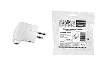 Вилка угловая с/з белая 16А 250В серии Народная | код SQ1806-0407 | TDM НАРОДНЫЙ