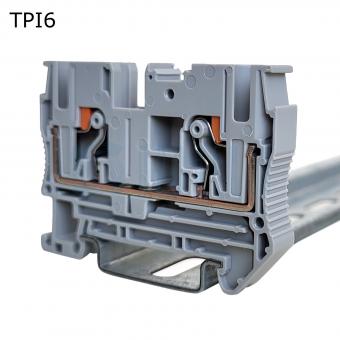 Клемма push-in проходная 2 контакта 6 мм2, синяя | код TPI6N | ПРОВЕНТО Клемма push-in проходная 2 контакта 6 мм2, синяя | код TPI6N | ПРОВЕНТО