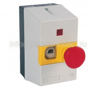 Корпус автомата защиты c аварийной кнопкой Грибок 40мм и сигн. армат. | код MKS1-KES | EMAS