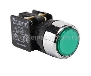 Кнопка зеленая (1НО+1НЗ) | код KB14DY | EMAS Кнопка зеленая (1НО+1НЗ) | код KB14DY | EMAS