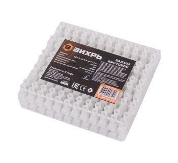 Зажим винтовой ЗВИ-3 1,0-2,5 mm?, 12 пар Вихрь, , Шт | код 73/12/3/1 | ВИХРЬ Зажим винтовой ЗВИ-3 1,0-2,5 mm?, 12 пар Вихрь, , Шт | код 73/12/3/1 | ВИХРЬ