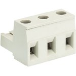 Розеточный разъем, угловой, на кабель, шаг 7,62 мм, 3 полюса, номинальное сечение: 2,5 мм кв., винтовая фиксация провода, 690V, 12А, без маркировки, цвет: серый, серия 8413 B | код 25.380.3353.0 | Wieland