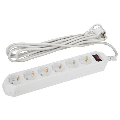 Удлинитель с сетевым фильтром 6х1.5м с заземл. 10А IP20 USF-6es-1.5m-W с выкл. с базов. защитой бел. Эра Б0037260 Удлинитель с сетевым фильтром 6х1.5м с заземл. 10А IP20 USF-6es-1.5m-W с выкл. с базов. защитой бел. Эра Б0037260