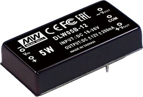 Источник питания DC-DC, 5Вт, вход 36…72В, стабил. выход ±12В/±20.8…±208мА, изоляция 1000В DC, 50.8х25.4х11.27мм., -25С…+71С | код DLW05C-12 | MeanWell Источник питания DC-DC, 5Вт, вход 36…72В, стабил. выход ±12В/±20.8…±208мА, изоляция 1000В DC, 50.8х25.4х11.27мм., -25С…+71С | код DLW05C-12 | MeanWell