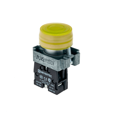 Кнопка в кожухе, желтая, 1NO, мет. MTB2-BPZ115 | код 58163 | MEYERTEC Кнопка в кожухе, желтая, 1NO, мет. MTB2-BPZ115 | код 58163 | MEYERTEC