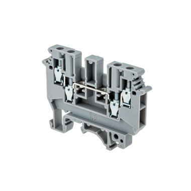 Клемма винтовая четырехпроводная, 4 мм2, серая MTU-FO4 | код 57451 | MEYERTEC Клемма винтовая четырехпроводная, 4 мм2, серая MTU-FO4 | код 57451 | MEYERTEC