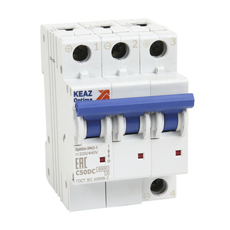 Выключатель автоматический модульный OptiDin BM63-3Z2-DC-УХЛ3 (Новый) | код 338051 | КЭАЗ Выключатель автоматический модульный OptiDin BM63-3Z2-DC-УХЛ3 (Новый) | код 338051 | КЭАЗ