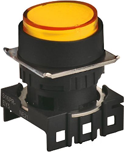 Головка кнопки S16PR-E1Y, выступающая желтая ?18мм с самовозвратом, монтажное отверстие ?16мм | код A8026-A5550012249 | РЕЛЕ И АВТОМАТИКА Головка кнопки S16PR-E1Y, выступающая желтая ?18мм с самовозвратом, монтажное отверстие ?16мм | код A8026-A5550012249 | РЕЛЕ И АВТОМАТИКА