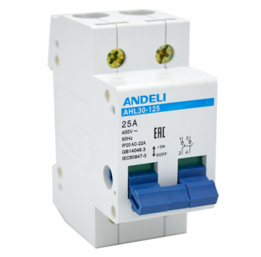 Выключатель нагрузки AHL30-125 2P 40A (ANDELI) | код ADL04-023 | ANDELI Выключатель нагрузки AHL30-125 2P 40A (ANDELI) | код ADL04-023 | ANDELI