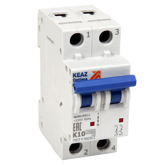 Выключатель автоматический модульный OptiDin ВМ63-2L2-25-УХЛ3 | код 342068 | КЭАЗ Выключатель автоматический модульный OptiDin ВМ63-2L2-25-УХЛ3 | код 342068 | КЭАЗ