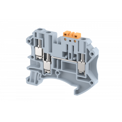 Клемма проходная винтовая 4 мм2, на 3 подключения, серая TQKFT4-1X2-GREY | код 1203050000 | Elmex Клемма проходная винтовая 4 мм2, на 3 подключения, серая TQKFT4-1X2-GREY | код 1203050000 | Elmex