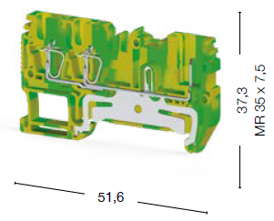 337 050, Штекерный - Пружинный Клеммник на DIN-рейку 2,5мм.кв., 3-х выводной (земля), CTP 2,5ET | код 0.0.0.3.37050 | KLEMSAN 337 050, Штекерный - Пружинный Клеммник на DIN-рейку 2,5мм.кв., 3-х выводной (земля), CTP 2,5ET | код 0.0.0.3.37050 | KLEMSAN