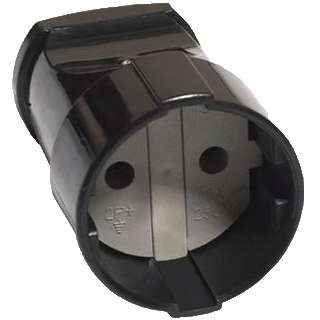 Штепсель без заземл. черн. UNIVersal А0115 Штепсель без заземл. черн. UNIVersal А0115