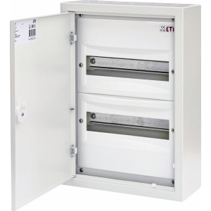 Щит металлический WRP12-2 (2х12 мод., 24мод., пластик. фальш-панель, IP30, наружн. исп.) | код 001101376 | ETI Щит металлический WRP12-2 (2х12 мод., 24мод., пластик. фальш-панель, IP30, наружн. исп.) | код 001101376 | ETI