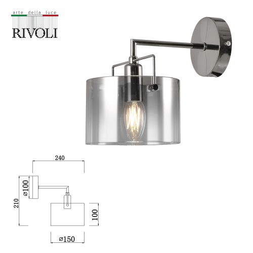 Бра светильник Bonnie 2078-401 настенный 1 х Е14 40 Вт классика | код Б0055610 | Rivoli