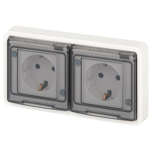 Розетка Эксперт 11-2523-01 2х2P+E гориз. IP55 16А-250В СУ бел. Эра Б0063276 Розетка Эксперт 11-2523-01 2х2P+E гориз. IP55 16А-250В СУ бел. Эра Б0063276