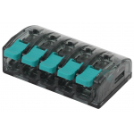 NO-224-48 Клемма ЭРА компактная серия 415 с рычагом 5 отверстия 0.5-4 мм2 упаковка 100 шт. | код Б0043966 | ЭРА