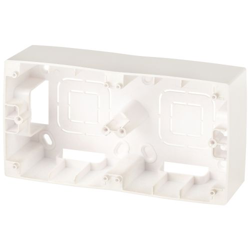 Коробка накладного монтажа 2 поста, Эра12, перламутр (10/100/600) 12-6102-15 | код Б0043179 | ЭРА