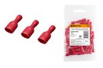 Разъем плоский полностью изолированный РППИ-М 1,25-250 красный (мама) (50 шт) TDM | код SQ0546-0003 | TDM
