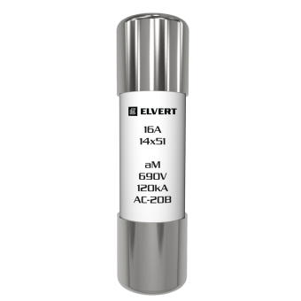Плавкий предохранитель FС06 16A 14x51 aM ELVERT (упаковка 10шт) | код FC06a-16 | ELVERT Плавкий предохранитель FС06 16A 14x51 aM ELVERT (упаковка 10шт) | код FC06a-16 | ELVERT