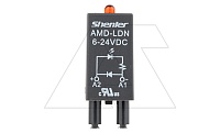 Модуль AMD-LDN, красный LED+диод, 6_24VDC, поляризация -А1/+А2, черный, для SRU, SKF14, SKC, SKB, STB, SRC*-E, SRB, GZT, GZM, GZS, GZMB, ES34 | код AMD-LDN/6_24VDC | Shenler