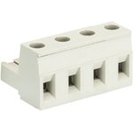 Розеточный разъем, угловой, на кабель, шаг 7,62 мм, 4 полюса, номинальное сечение: 2,5 мм кв., винтовая фиксация провода, 690V, 12А, с маркировкой, цвет: серый, серия 8413 B | код 25.380.0453.0 | Wieland