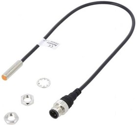 Датчик индуктивный, Sn=1.5мм, выход PNP NO, частота срабатывания 1500Гц, Uпит. 12…24V DC, цилиндрический корпус M8 (никелированная латунь) с кабелем 0.3м и разъёмом M12, монтаж заподлицо, IP67 | код PRW08-1.5DP | AUTONICS Датчик индуктивный, Sn=1.5мм, выход PNP NO, частота срабатывания 1500Гц, Uпит. 12…24V DC, цилиндрический корпус M8 (никелированная латунь) с кабелем 0.3м и разъёмом M12, монтаж заподлицо, IP67 | код PRW08-1.5DP | AUTONICS