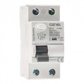 УЗО GYL9-2P-63A-300mA, 2P, 63A, 6 kA, 300mA, тип A, 2M | код GYL92P63A300 | GEYA УЗО GYL9-2P-63A-300mA, 2P, 63A, 6 kA, 300mA, тип A, 2M | код GYL92P63A300 | GEYA
