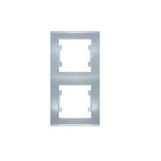 Рамка 2-м Бриллиант верт. серебр. UNIVersal Рамка 2-м Бриллиант верт. серебр. UNIVersal