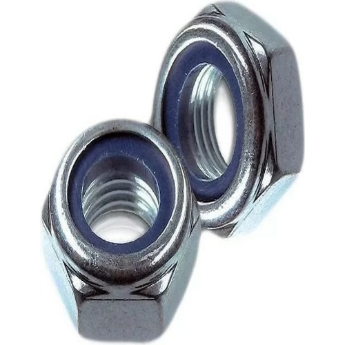 Гайка DIN 985 М10 самоконтрящаяся класс прочности 6 покрытие цинк | код DIN985-М10 | Крепдил Гайка DIN 985 М10 самоконтрящаяся класс прочности 6 покрытие цинк | код DIN985-М10 | Крепдил