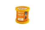 Припой ПОС 61, трубка с канифолью, ГОСТ 21931-76, ?2 мм, 100 г, катушка, серия Алмаз TDM | код SQ1025-0307 | TDM