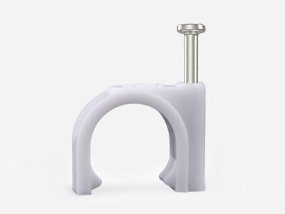 Скоба 7мм круглая пластиковая -белая HLT | код 084-07-03 | HLT Скоба 7мм круглая пластиковая -белая HLT | код 084-07-03 | HLT