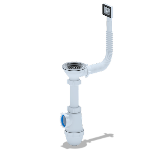 Сифон для мойки АНИ Грот 3 1/2' x 40 с гибким переливом мойки и гибкой трубой 40х40/50 | код A0145SA15 | АНИ пласт Сифон для мойки АНИ Грот 3 1/2' x 40 с гибким переливом мойки и гибкой трубой 40х40/50 | код A0145SA15 | АНИ пласт