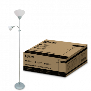Светильник напол п/лампу на основании ТНО 02С 60Вт Е27/Е14 230В СЕРЕБРО IN HOME | код 4690612042671 | IN HOME Светильник напол п/лампу на основании ТНО 02С 60Вт Е27/Е14 230В СЕРЕБРО IN HOME | код 4690612042671 | IN HOME