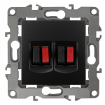 12-3112-05 12-3112-05 ЭРА Розетка аудио двойная, IP20, Эра12, антрацит | код Б0027465 | ЭРА