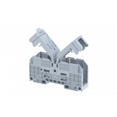 Клемма проходная болтовая 35 мм2, на высокие токи, на 2 подключения, с защитными крышками, серая SPT35-XL-GREY | код 4308450000 | Elmex Клемма проходная болтовая 35 мм2, на высокие токи, на 2 подключения, с защитными крышками, серая SPT35-XL-GREY | код 4308450000 | Elmex