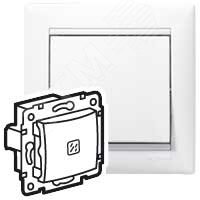 Переключатель 1-клавишный VALENA CLASSIC, с подсветкой, скрытый монтаж, белый | код. 774425 | Legrand