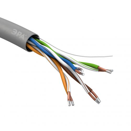 Витая пара U/UTP 4x2x24 AWG Cat5e CCA PVC 25 м SIMPLE | код Б0044437 | ЭРА