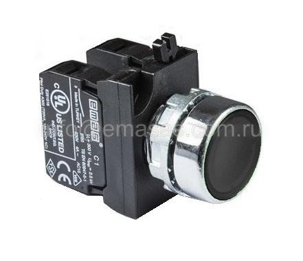 Кнопка нажимная круглая черная CM102DН (1НО+1НЗ) | код CM102DH | EMAS Кнопка нажимная круглая черная CM102DН (1НО+1НЗ) | код CM102DH | EMAS