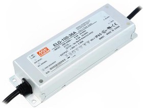 Источник питания AC-DC, 95,8Вт, IP65, вход 100…305В AC, 47…63Гц/142…431В DC, ККМ, выход 18...36В/2,66А, изоляция 3750В AC, в кожухе 199х63х35,5мм, -40…+70С, рег. выхода | код ELG-100-36A | MeanWell Источник питания AC-DC, 95,8Вт, IP65, вход 100…305В AC, 47…63Гц/142…431В DC, ККМ, выход 18...36В/2,66А, изоляция 3750В AC, в кожухе 199х63х35,5мм, -40…+70С, рег. выхода | код ELG-100-36A | MeanWell
