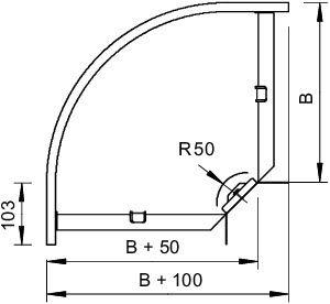 Секция угловая 90град. 85x100 горячий цинк | код 7126127 | OBO Bettermann Секция угловая 90град. 85x100 горячий цинк | код 7126127 | OBO Bettermann