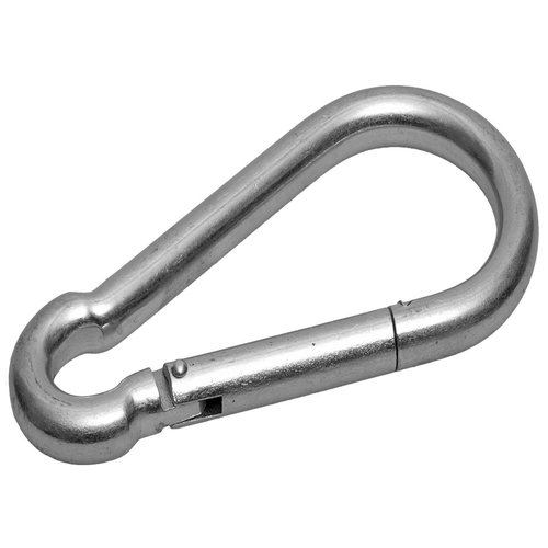 Карабин DIN 5299C 5мм пружинный оцинкованный | код DIN5299C-5 | Крепдил Карабин DIN 5299C 5мм пружинный оцинкованный | код DIN5299C-5 | Крепдил