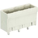 Вилочный разъем, вертикальный, на плату, шаг 7,5 мм, 3 полюса, фиксация на плате пайкой, 690V, 12А, без маркировки, цвет: серый, серия 8413 S G | код 25.390.3353.0 | Wieland