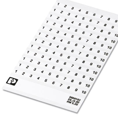 Маркировочный лист SK 3,8 REEL P5 WH CUS | код 0825124 | PHOENIX CONTACT