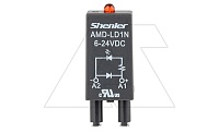 Модуль AMD-LD1N, красный LED+диод, 6_24VDC, поляризация +А1/-А2, черный, для SRU, SKF14, SKC, SKB, STB, SRC*-E, SRB, GZT, GZM, GZS, GZMB, ES33 | код AMD-LD1N/6_24VDC | Shenler