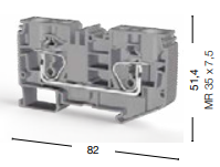 312 233, Пружинная клемма серии SRD 16 (Желтый) | код 0.0.0.3.12233 | KLEMSAN