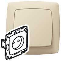 Розетка 1-м СП Suno 10А механизм сл. кость | код. 774616 | Legrand